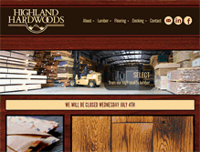 Tablet Screenshot of highlandhardwoods.com